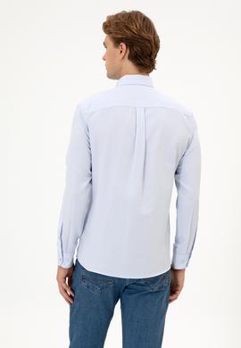 Erkek Açık Mavi Uzun Kollu Basic Gömlek - 50324708001