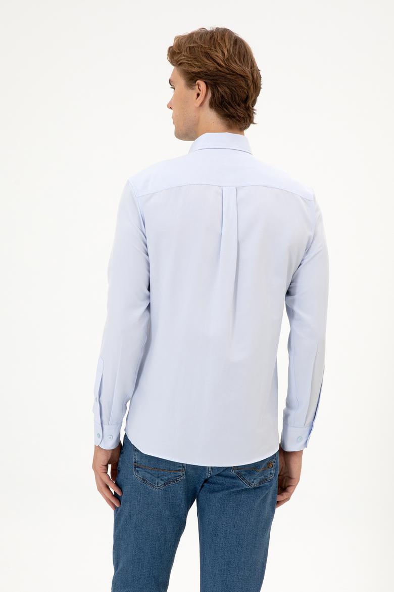 Erkek Açık Mavi Uzun Kollu Basic Gömlek - 50324708001