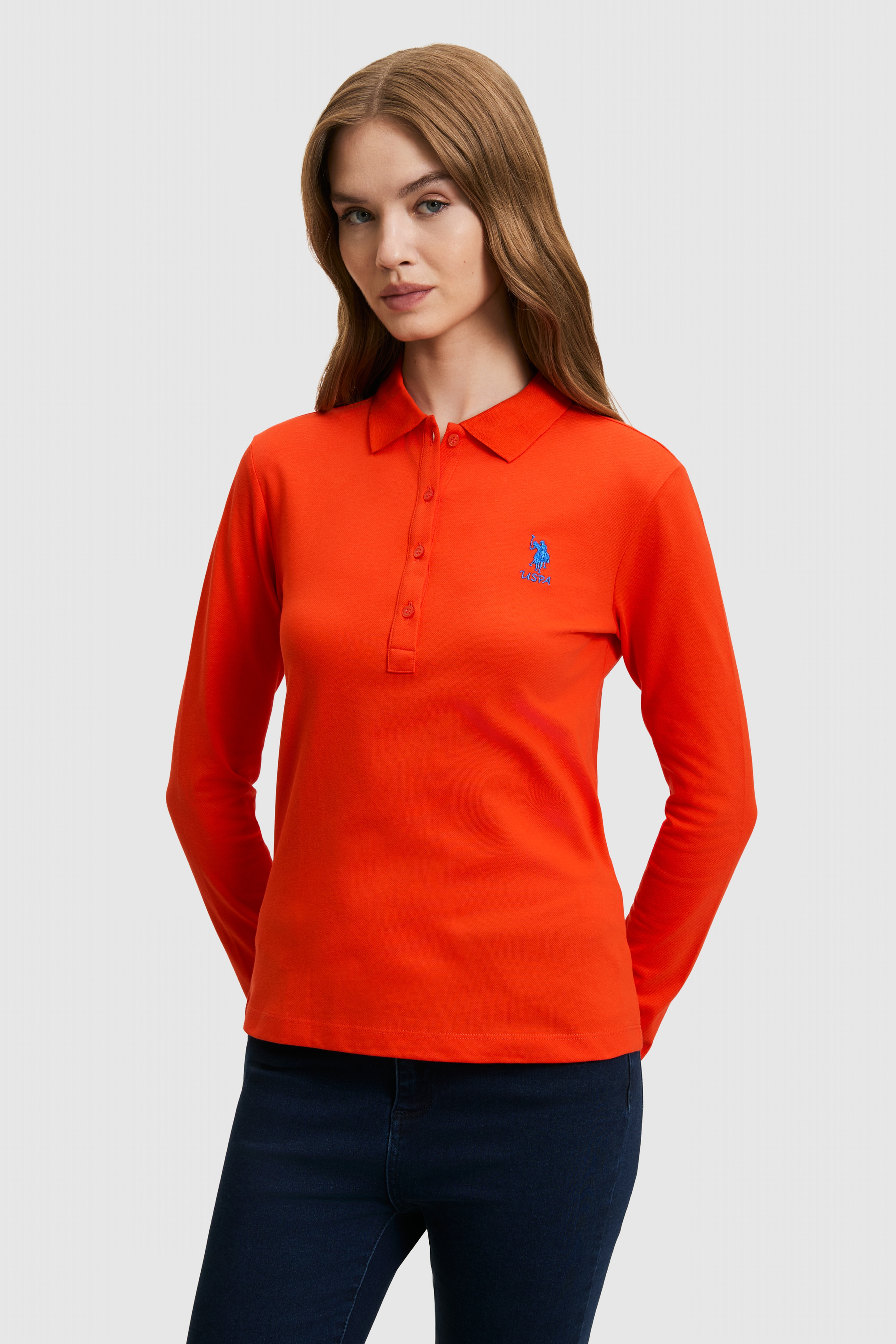 Kadın Turuncu Basic Sweatshirt - Image 1