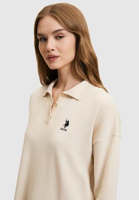Kadın Krem Polo Yaka Kazak - 50314707010