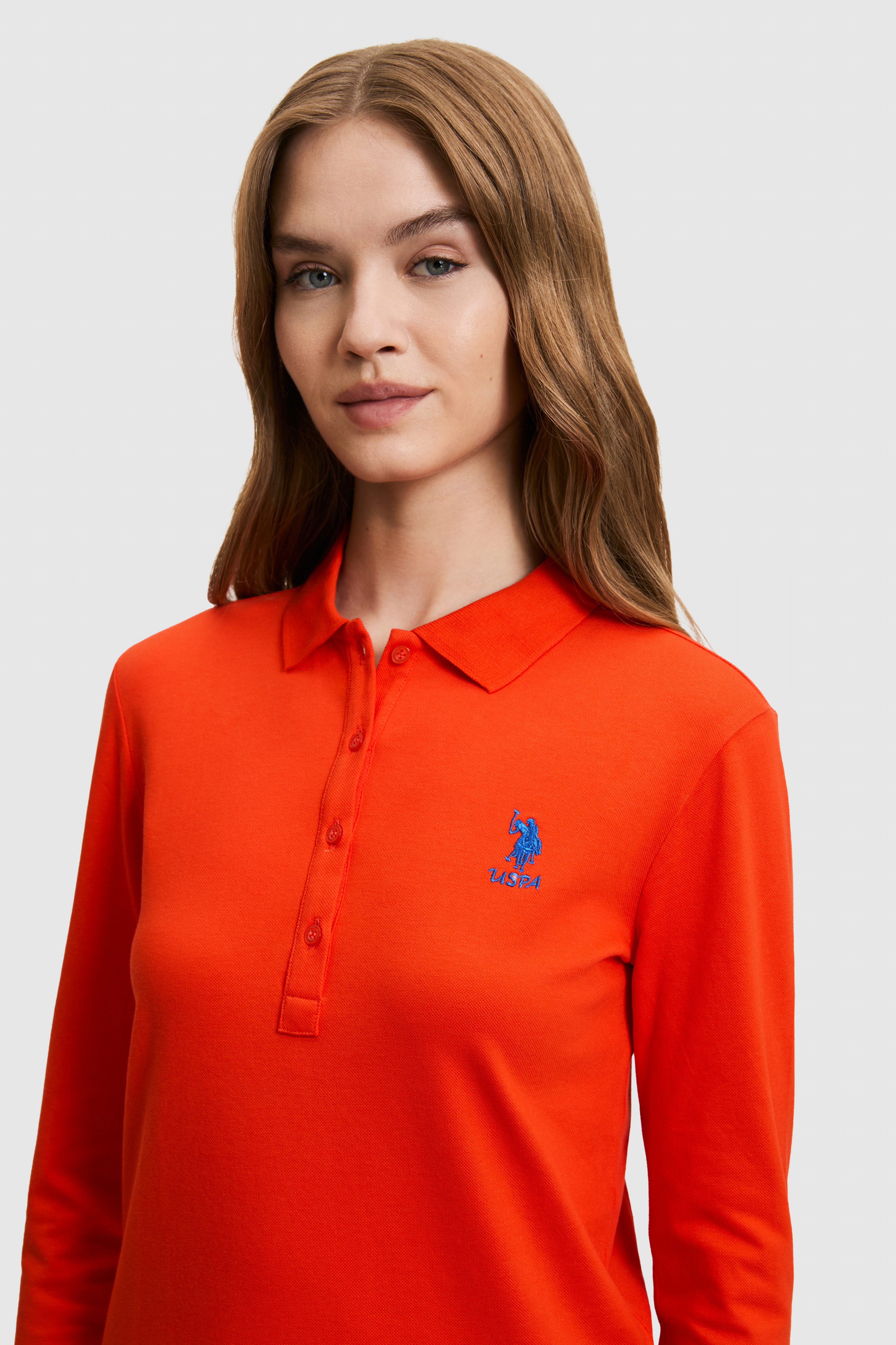 Kadın Turuncu Basic Sweatshirt - Image 2