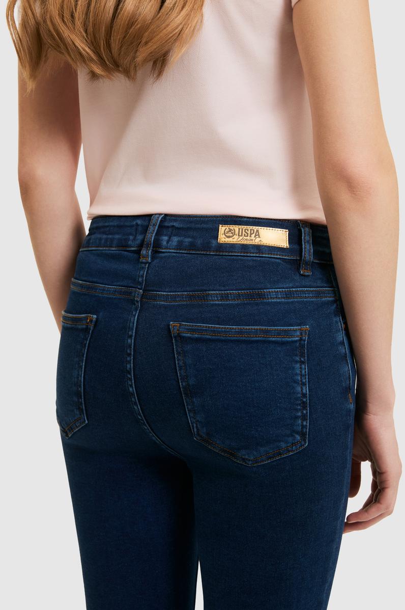 Kadın Koyu Mavi Jean Pantolon