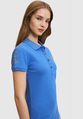 Kadın İndigo Polo Yaka Mini Boy Örme Elbise - 50297457147