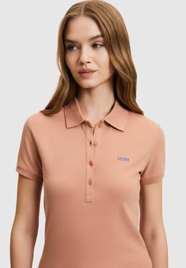Kadın Pudra Basic Tişört - 50323461123