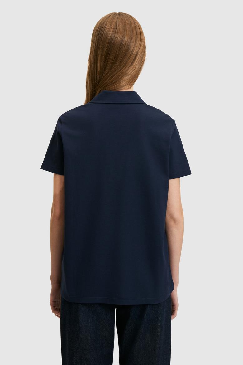 Kadın Lacivert Polo Yaka Basic Tişört - 50323447049