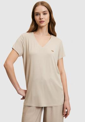 Kadın Taş Basic Tişört - 50323448060