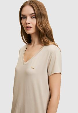Kadın Taş Basic Tişört - 50323448060