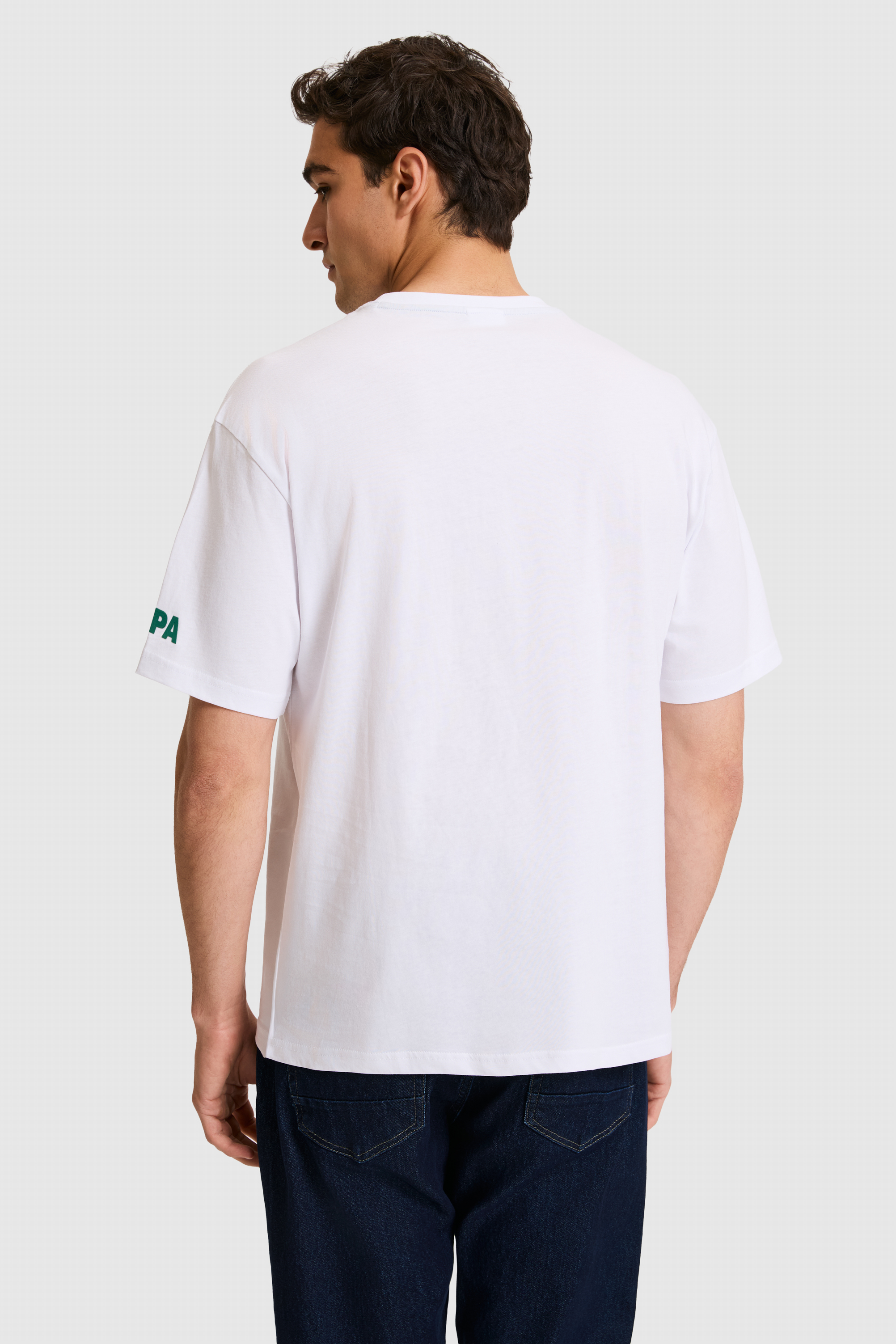 Erkek Comfort Fit Bisiklet Yaka Beyaz Tişört - 50326030001
