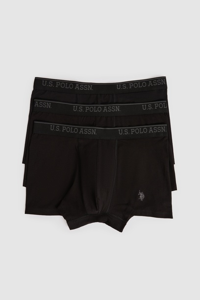 Erkek Siyah 3'lü Boxer Takımı