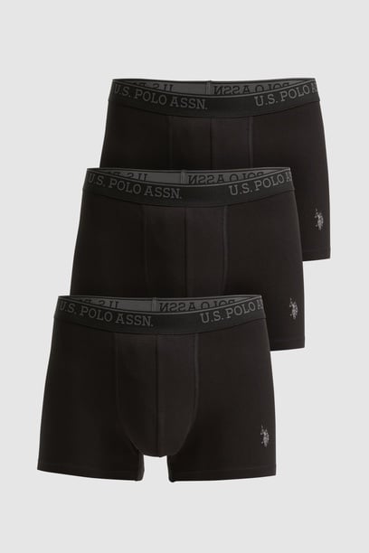 Erkek Siyah 3'lü Boxer Takımı