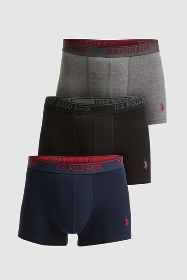 Erkek Lacivert 3'lü Boxer Takımı