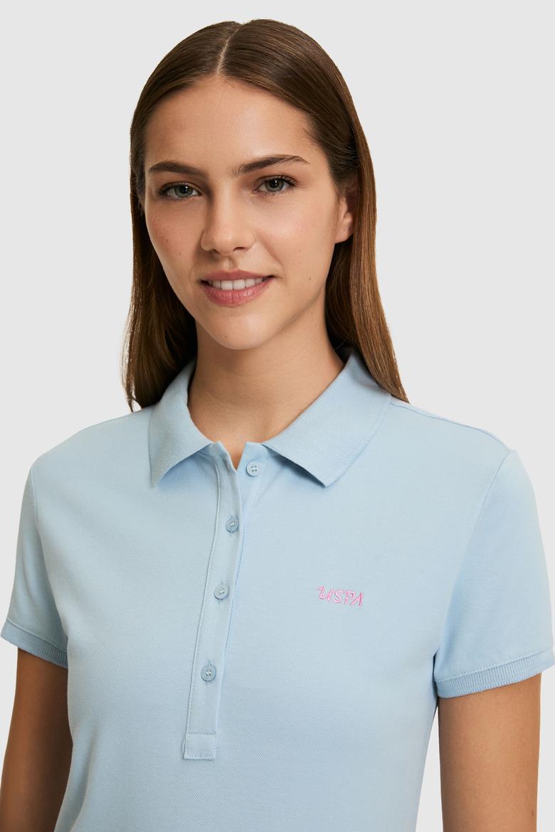 Kadın Açık Mavi Basic Tişört - 50323461011