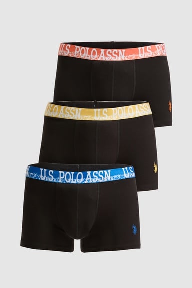 Erkek Siyah 3'lü Boxer Takımı