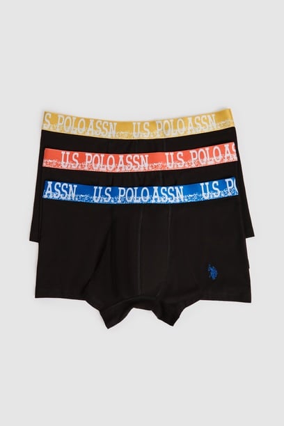 Erkek Siyah 3'lü Boxer Takımı