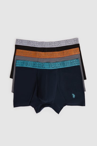 Erkek Siyah 3'lü Boxer Takımı