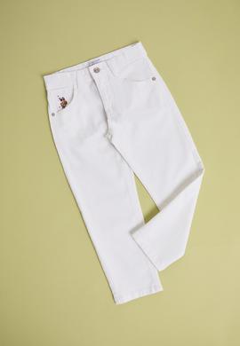 Erkek Çocuk Beyaz Kanvas Pantolon - 50322467002