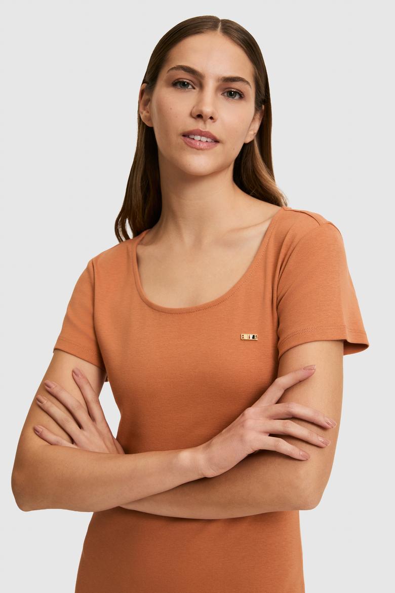 Kadın Gül Kurusu Örme Elbise - 50323509001