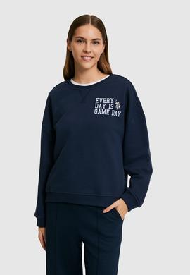 Kadın Lacivert Bisiklet Yaka Sweatshirt - 50271646025
