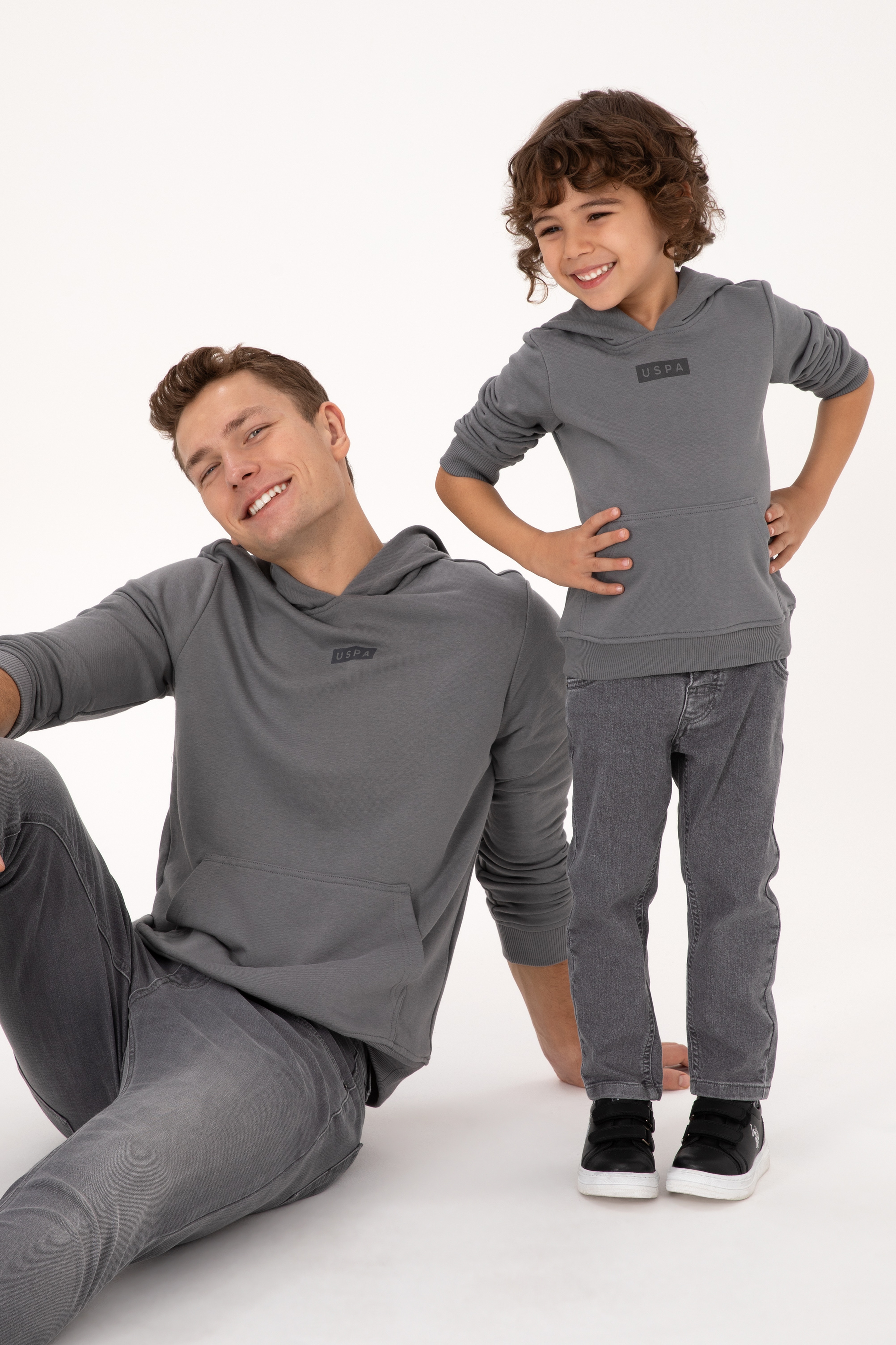 Erkek Gri Sweatshirt - Image 3