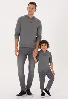 Erkek Gri Sweatshirt - 50293359006