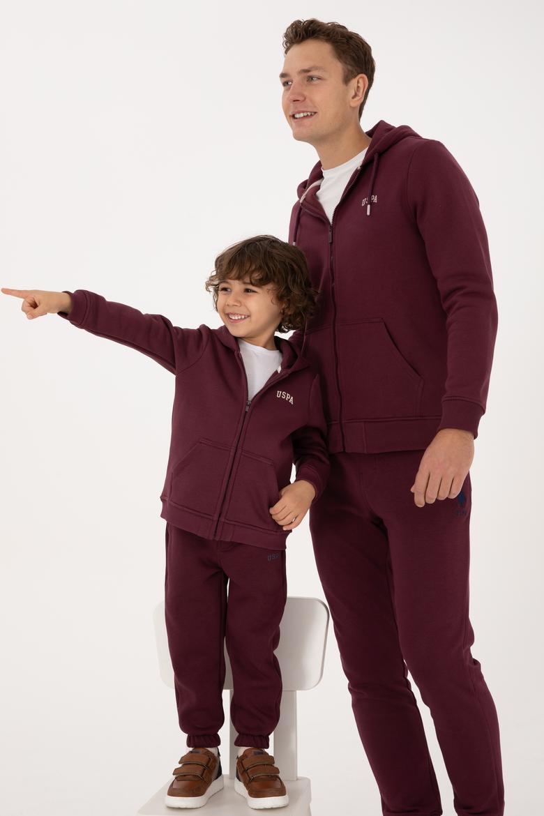 Erkek Regular Fit Koyu Bordo Şardonlu Örme Hırka - 50313755091