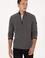 Erkek Regular Fit Gri Polar Yarım Fermuarlı Basic Sweatshirt