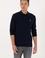 Erkek Regular Fit Polo Yaka Lacivert Basic Sweatshirt