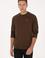 Erkek Regular Fit Bisiklet Yaka Kahverengi İnce Basic Sweatshirt