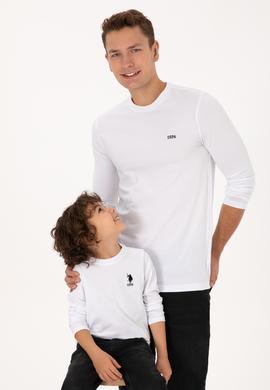 Erkek Slim Fit Bisiklet Yaka Beyaz Süprem Basic Sweatshirt - 50313744011