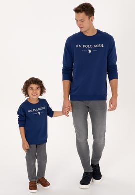 Erkek Çocuk İndigo Bisiklet Yaka Sweatshirt - 50313900056