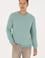Erkek Comfort Fit Bisiklet Yaka Şardonlu Mint Basic Sweatshirt