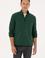 Erkek Regular Fit Koyu Yeşil Polar Yarım Fermuarlı Basic Sweatshirt