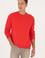 Erkek Comfort Fit Bisiklet Yaka Şardonlu Kırmızı Basic Sweatshirt
