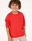 Erkek Çocuk Kırmızı Bisiklet Yaka Basic Sweatshirt