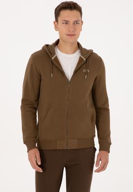 Erkek Regular Fit Haki Şardonlu Örme Hırka - 50313755031