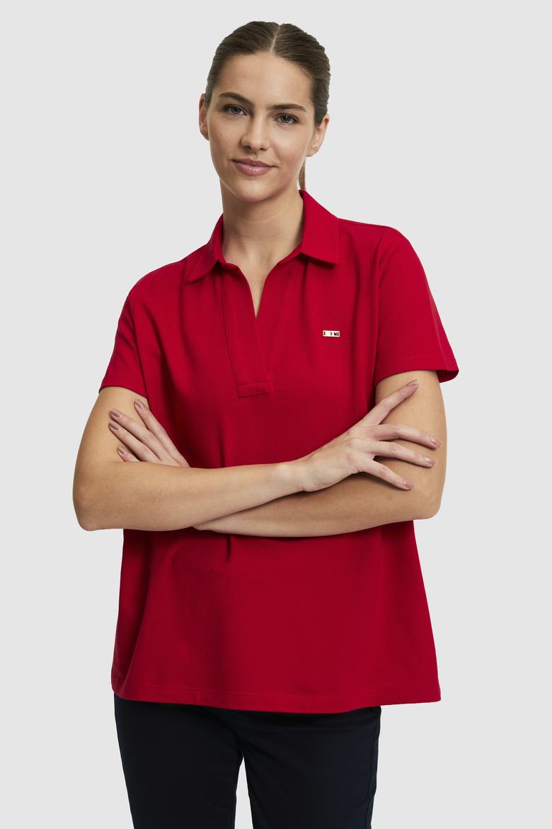 Kadın Kırmızı Basic Tişört - 50323447085