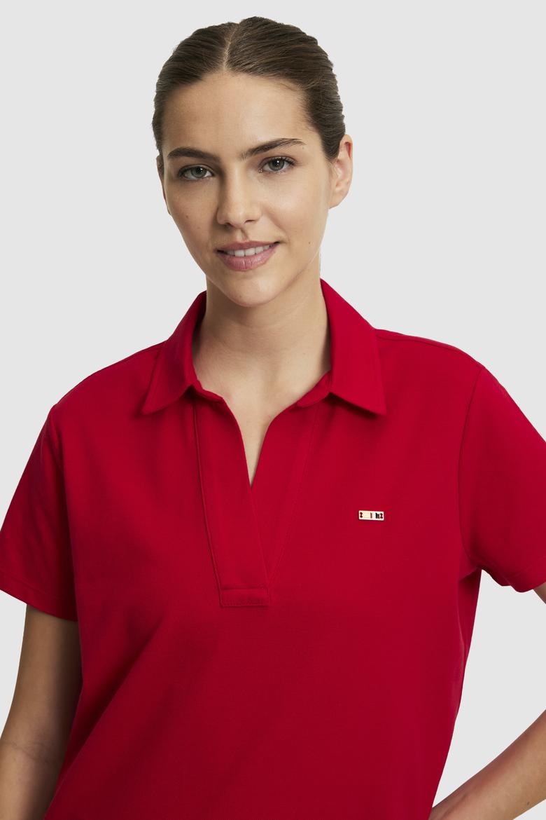 Kadın Kırmızı Basic Tişört - 50323447085