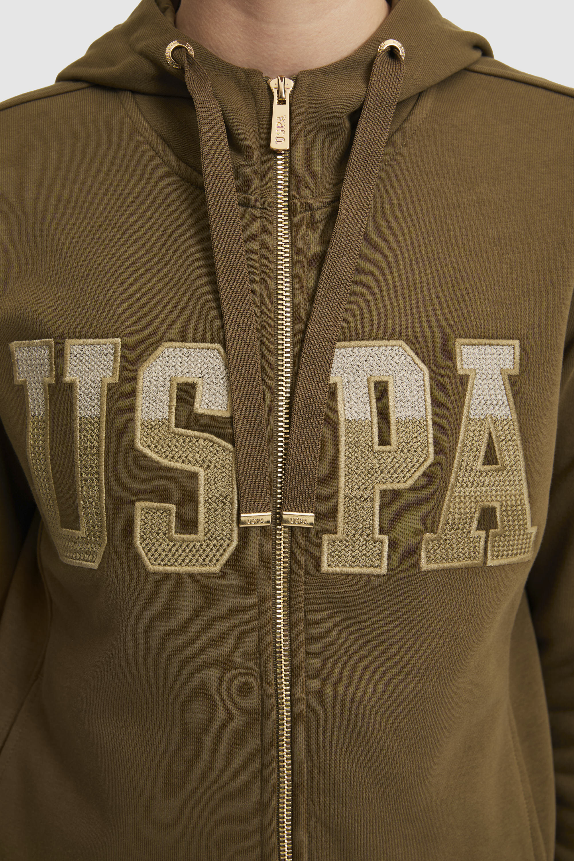 Kadın Haki Basic Sweatshirt - 50289540031