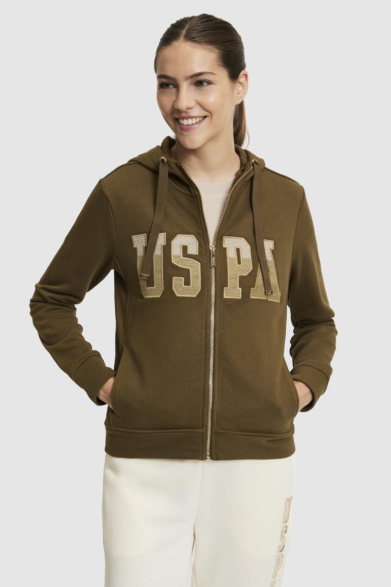 Kadın Haki Basic Sweatshirt