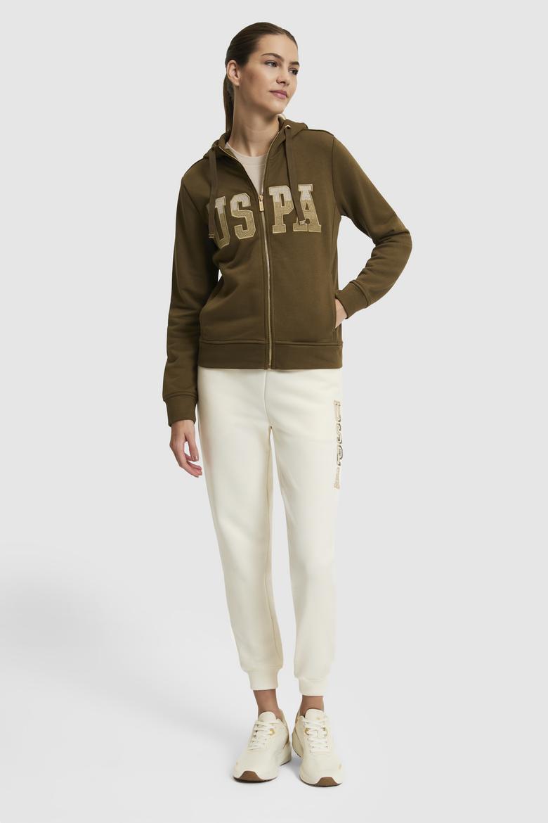 Kadın Haki Basic Sweatshirt - 50289540031