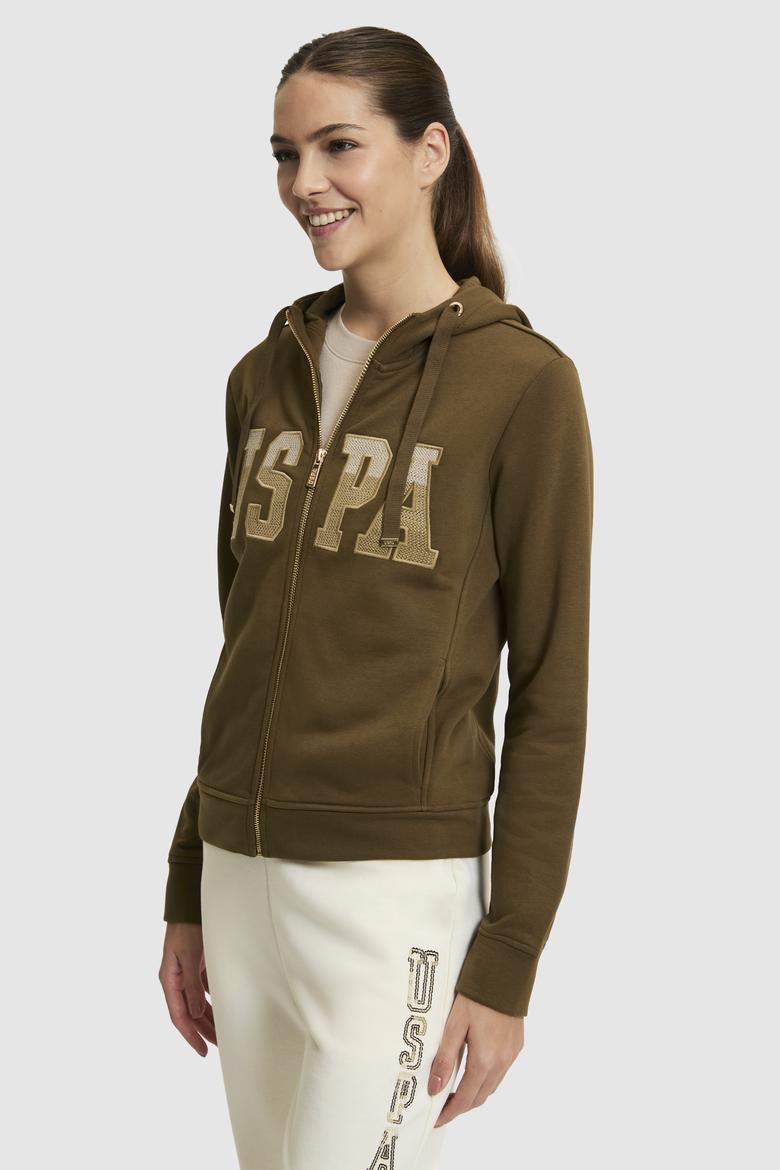 Kadın Haki Basic Sweatshirt - 50289540031