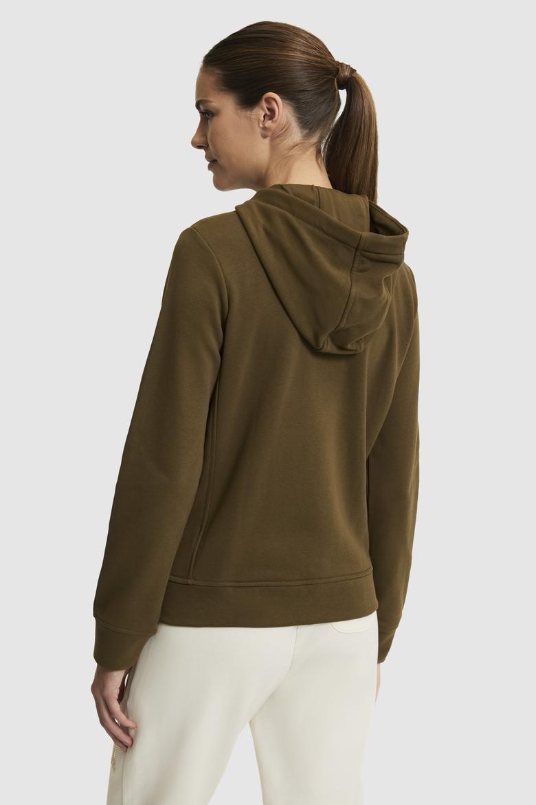 Kadın Haki Basic Sweatshirt - 50289540031