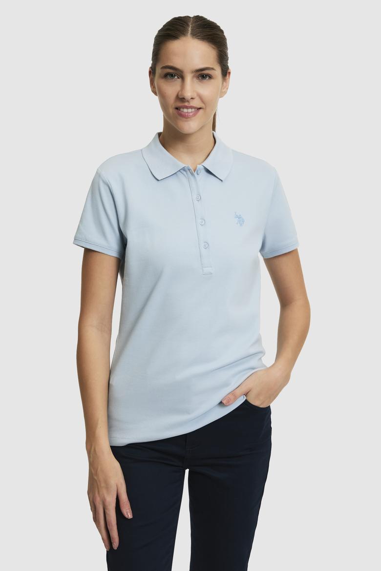 Kadın Açık Mavi Basic Tişört - 50321818157