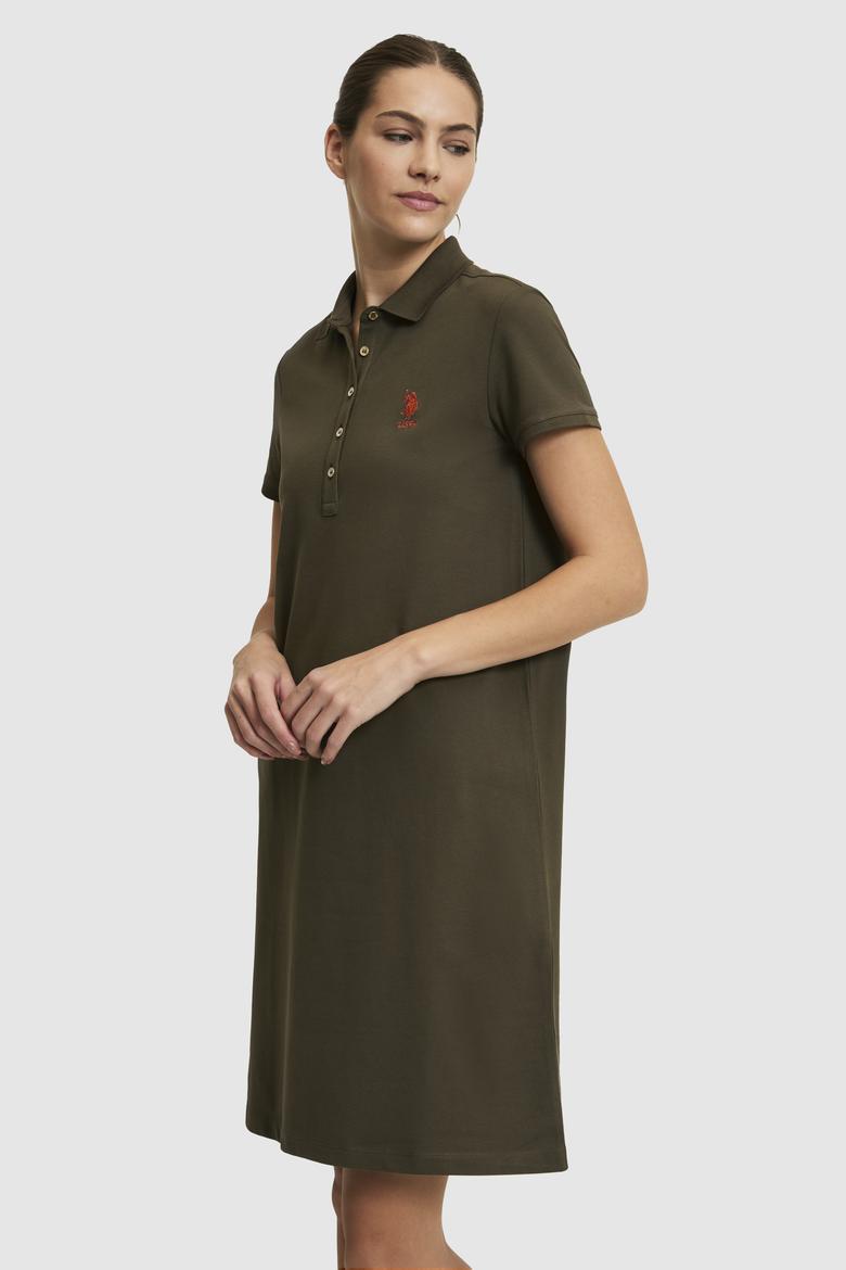 Kadın Koyu Haki Örme Elbise - 50321841143