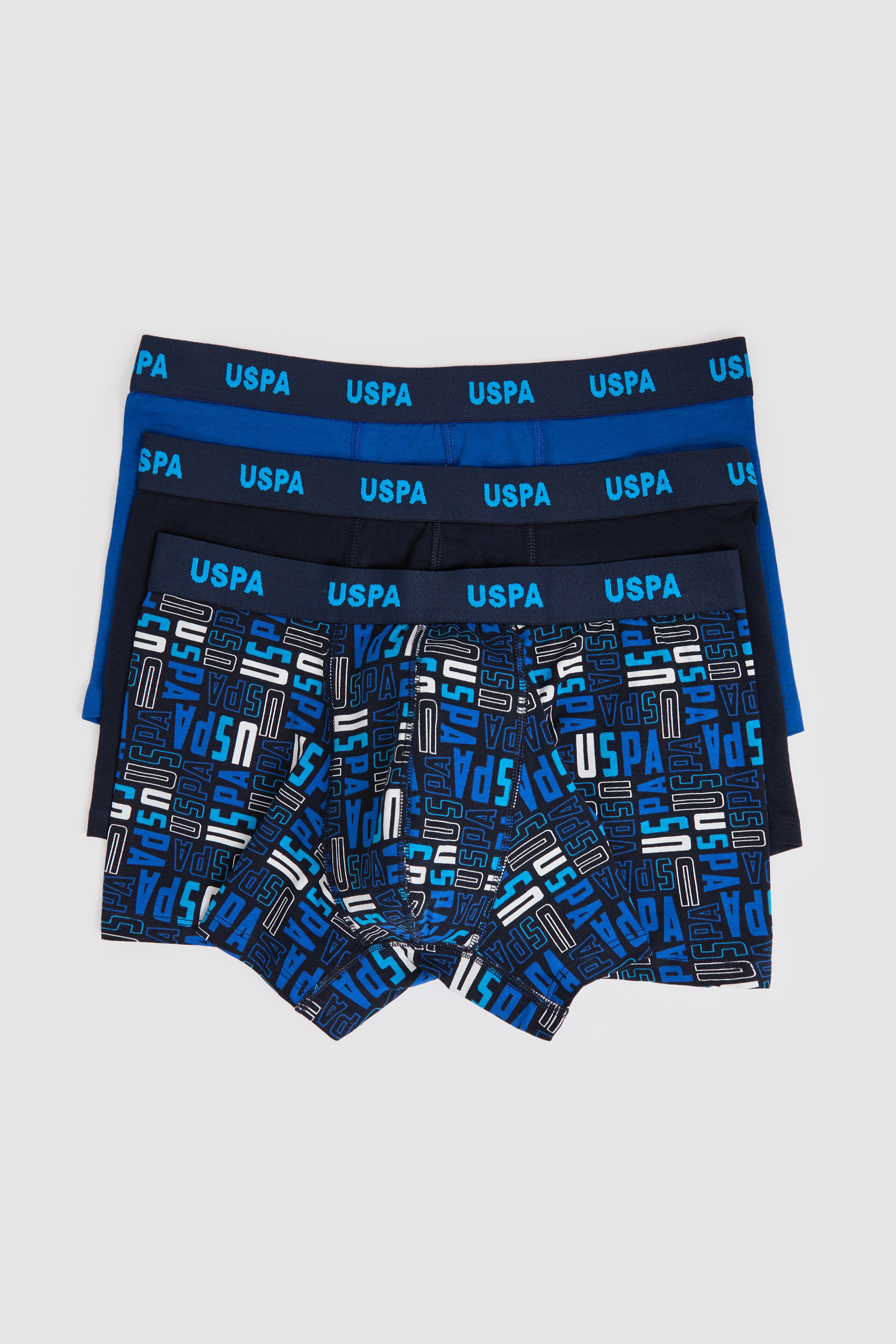 Erkek Lacivert 3'lü Boxer Takımı