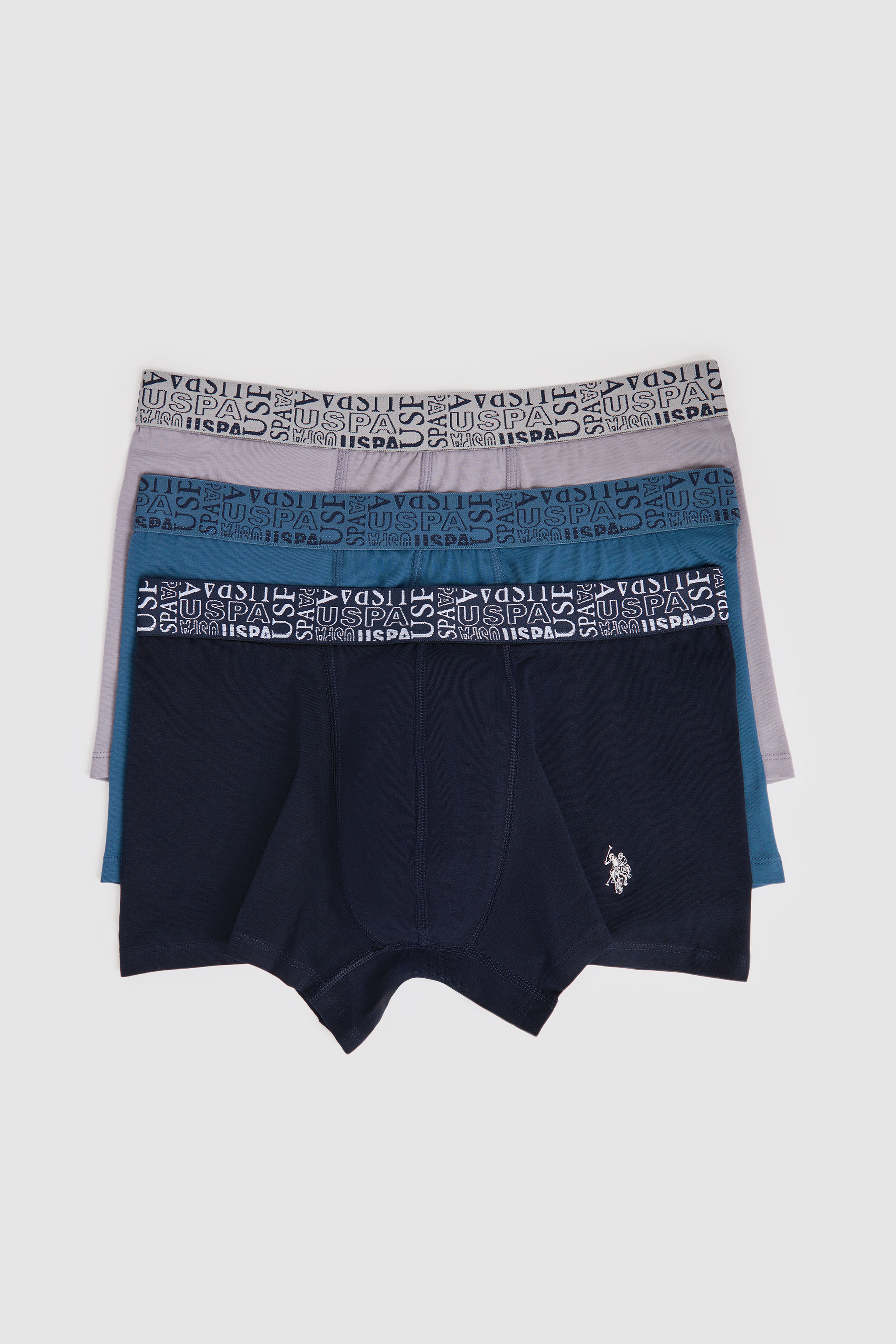 Erkek Lacivert 3'lü Boxer Takımı
