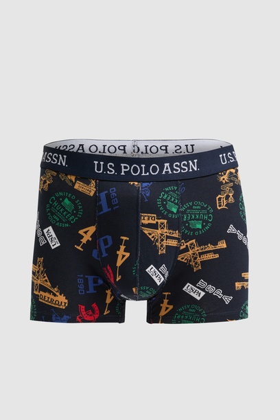 Erkek Lacivert 3'lü Boxer Takımı