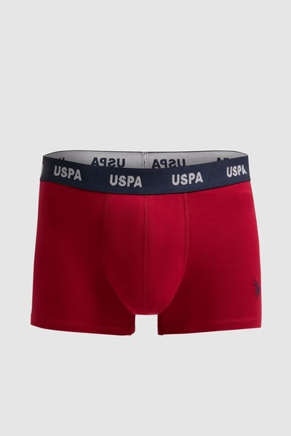 Erkek Kırmızı 3'lü Boxer Takımı