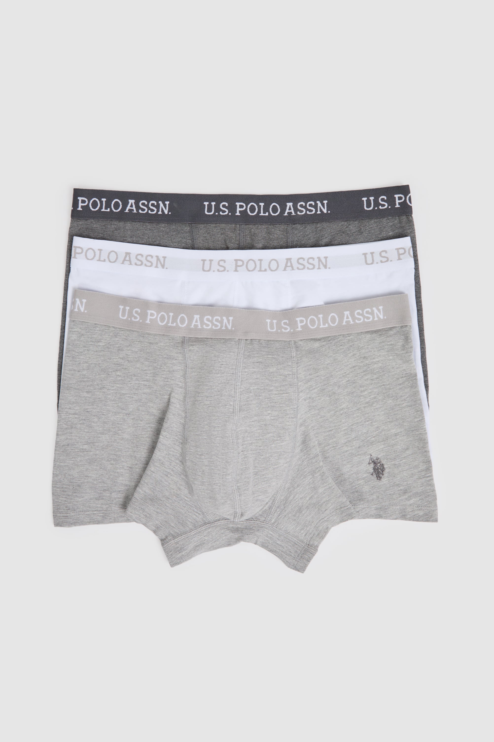 Erkek Antrasit Melanj 3'lü Boxer Takımı