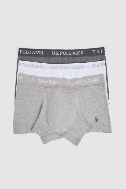Erkek Antrasit Melanj 3'lü Boxer Takımı